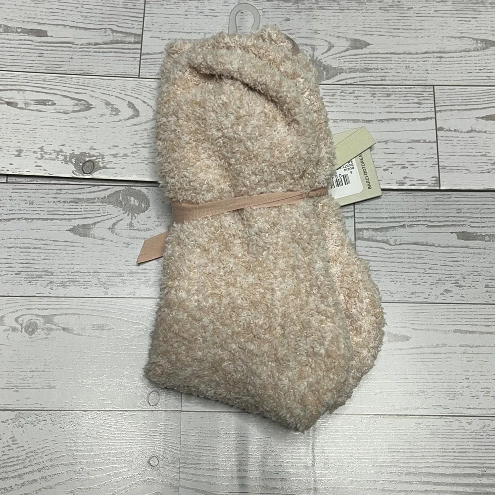Barefoot Dreams CozyChic Heathered Socks Dusty Rose White S / M